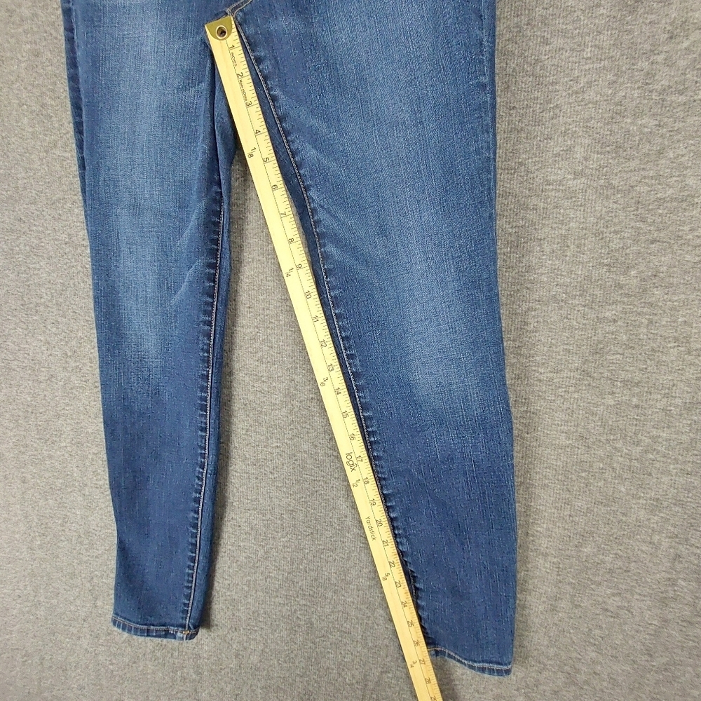 JAG JEANS VALENTINA WOMENS BLUE DENIM SKINNY ELASTIC WAIST PULL ON PANTS 6/28 - Picture 4 of 9